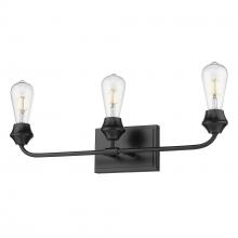 Golden 2120-BA3 BLK - Ormond 3 Light Bath Vanity in Matte Black